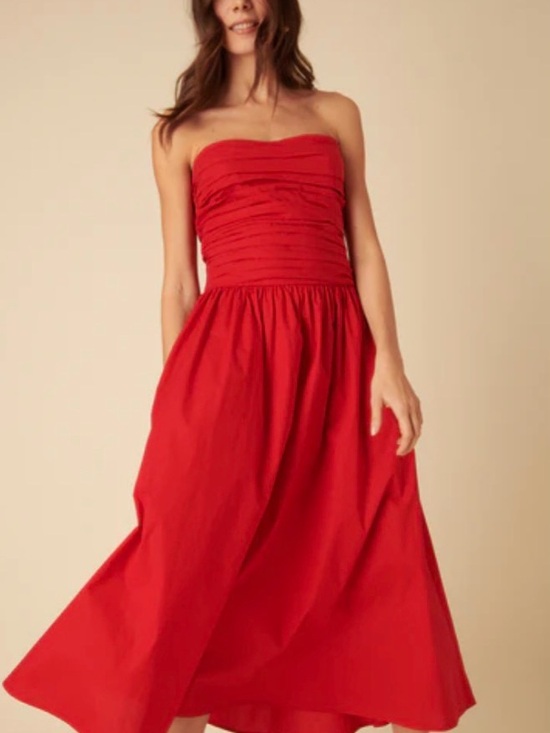 Nobody'S Child Dresses & Skirts - Nobody’s Child Strapless Red Felicity Midi Dress